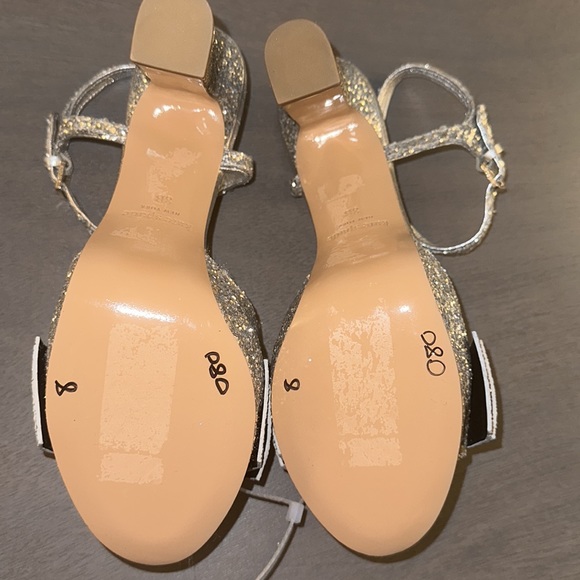 Kate Spade New York Miya Glitter Ankle Strap Silver Women's Shoes - Picture 12 of 12